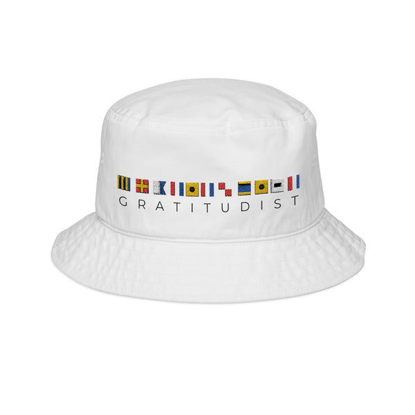 Gratitudist Nautical Flags Bucket Hat Embroidered