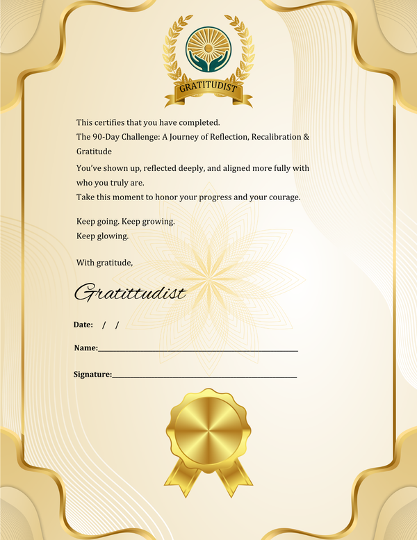 90-Day Gratitude Challenge - TOOLS FOR ALIGNED LIVING EDITION