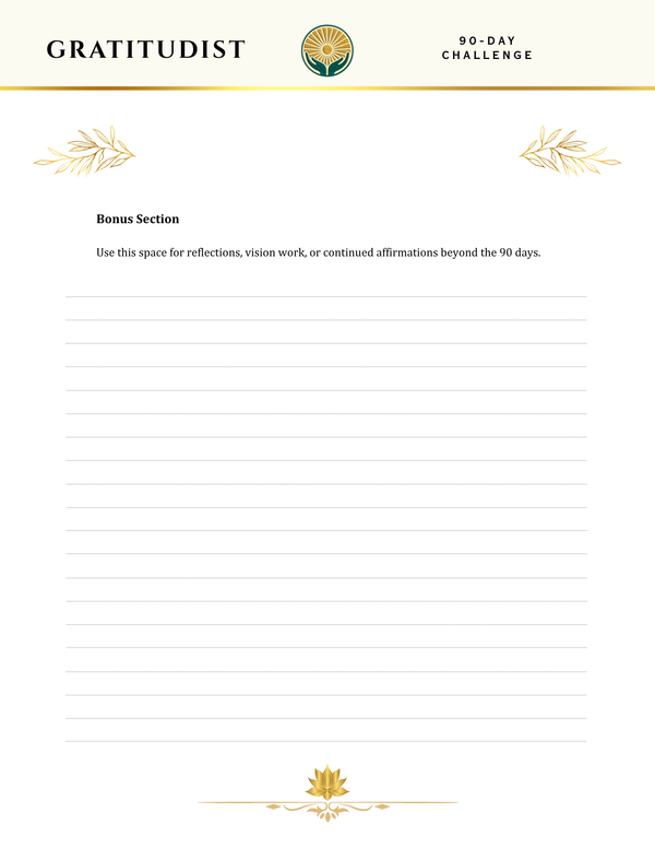 90-Day Gratitude Challenge - TOOLS FOR ALIGNED LIVING EDITION