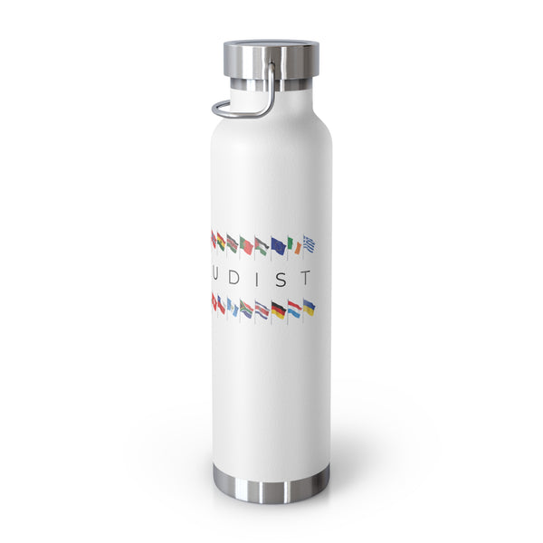 Gratitudist Travel-Inspired Insulated Water Bottle, 22oz Copper Bottle