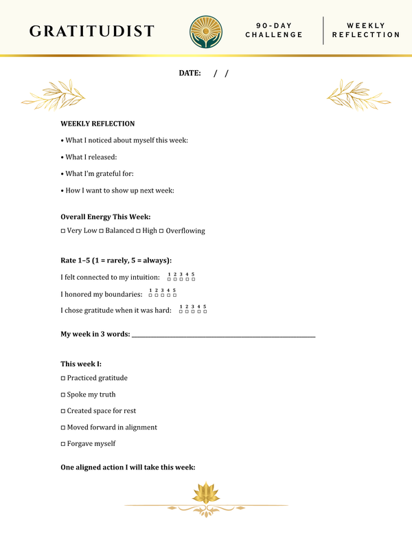90-Day Gratitude Challenge - TOOLS FOR ALIGNED LIVING EDITION