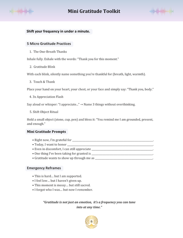 Reset & Rise System Theme: Emotional frequency recalibration + daily energetic alignment