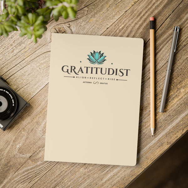 Gratitudist Softcover Journal — Guided Gratitude Notebook with Lotus Design