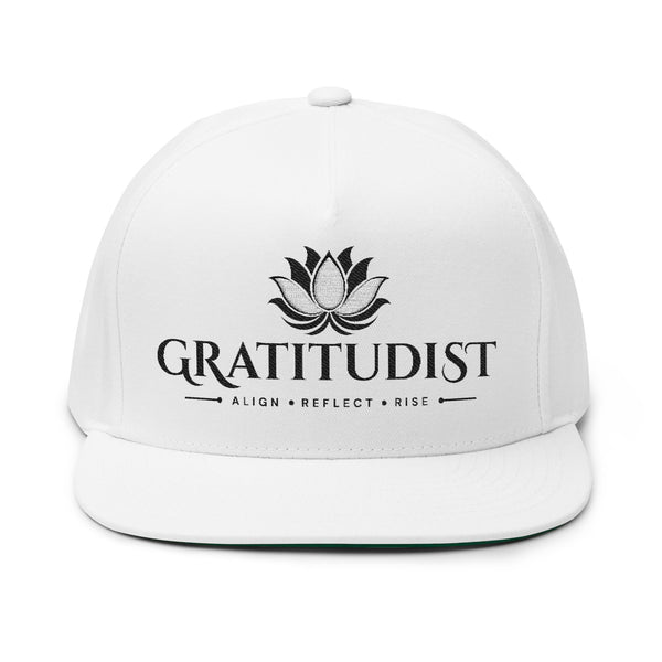Gratitudist Embroidery Flat Bill Cap