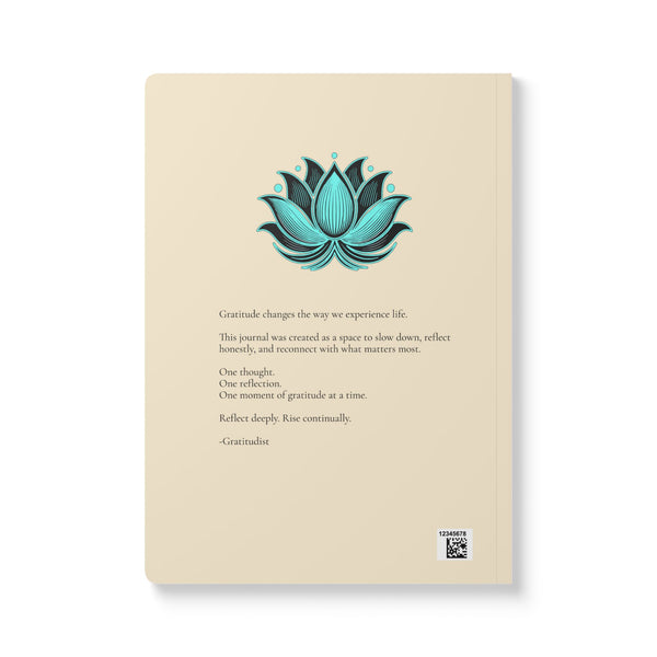 Gratitudist Softcover Journal — Guided Gratitude Notebook with Lotus Design