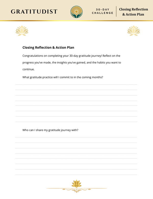 30 Day Gratitude Challenge