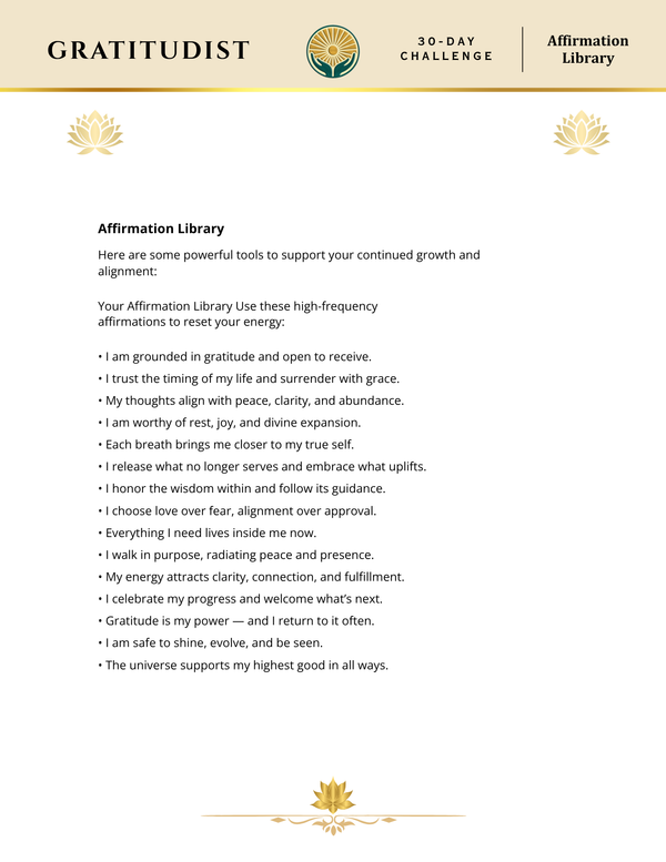 30 Day Gratitude Challenge