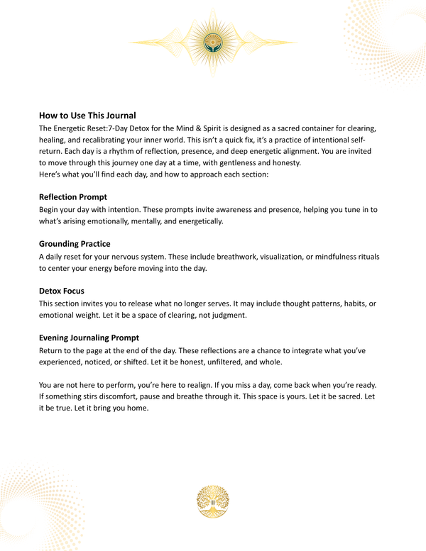 Energetic Reset: A 7-Day Detox for the Mind & Spirit
