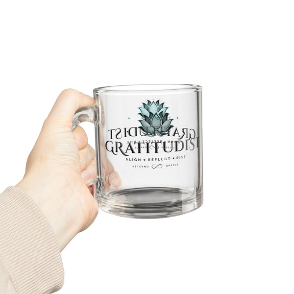 Gratitudist - Align Reflect Rise Glass Mug, 10oz