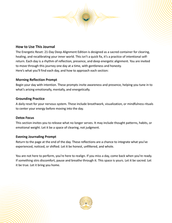 The Energetic Reset: A 21 day Deep Alignment Edition