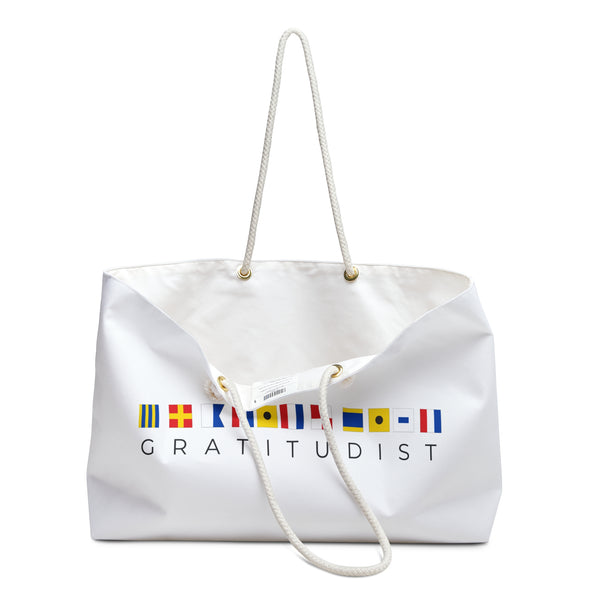 Gratitudist Weekender Bag, Travel Tote, Beach Bag