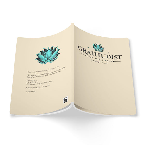 Gratitudist Softcover Journal — Guided Gratitude Notebook with Lotus Design