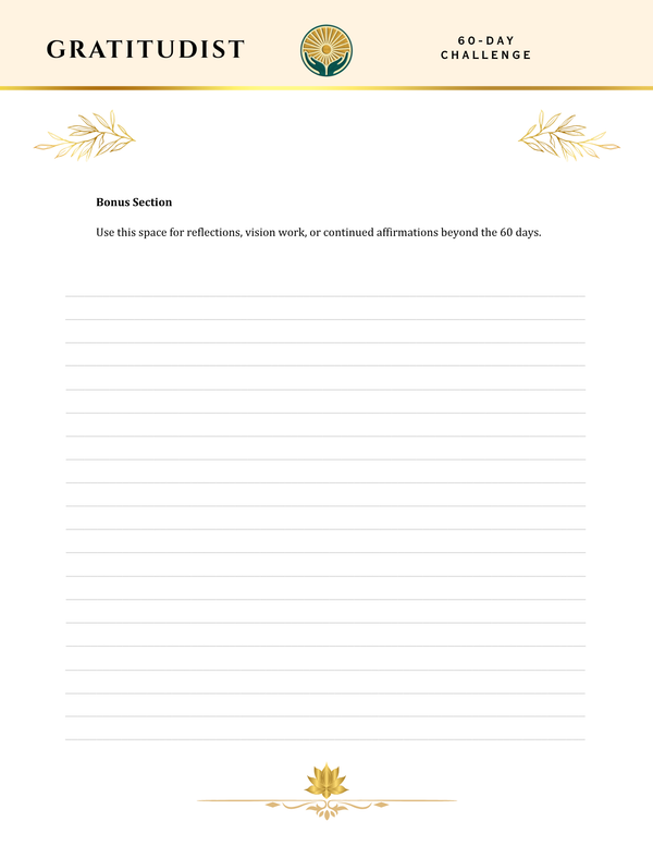 60-Day Gratitude Challenge - TOOLS FOR ALIGNED LIVING EDITION