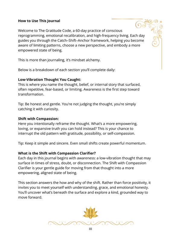 The 60-Day Gratitude Code: High-Frequency Thought Upgrade Journal