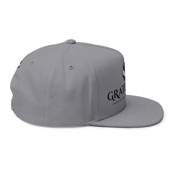 Gratitudist Embroidery Flat Bill Cap