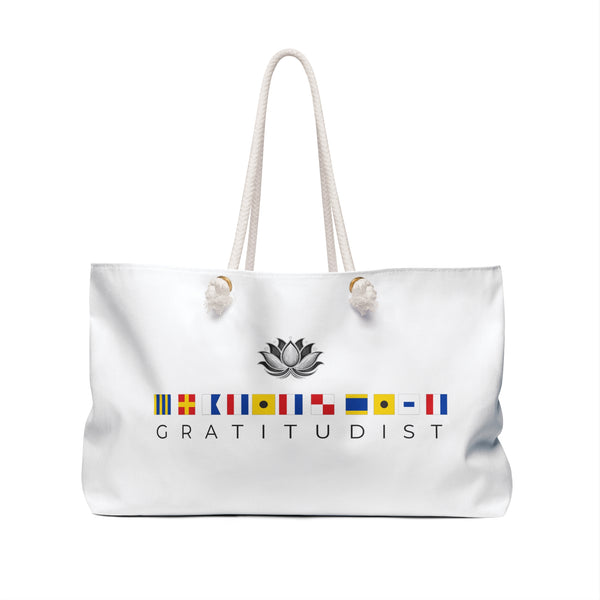 Gratitudist Weekender Bag, Travel Tote, Beach Bag
