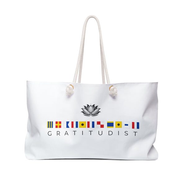 Gratitudist Weekender Bag, Travel Tote, Beach Bag