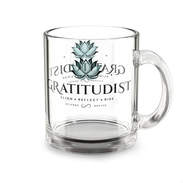 Gratitudist - Align Reflect Rise Glass Mug, 10oz