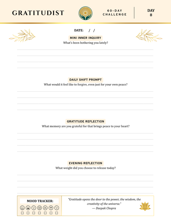60-Day Gratitude Challenge - TOOLS FOR ALIGNED LIVING EDITION
