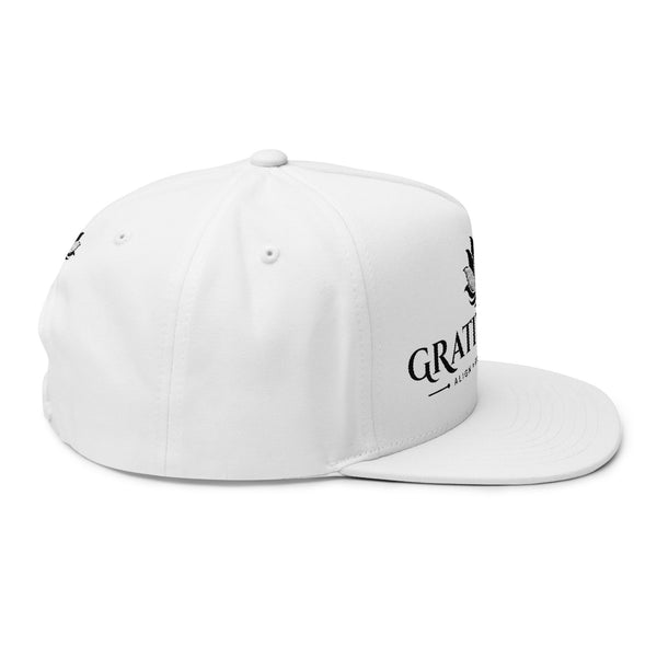 Gratitudist Embroidery Flat Bill Cap