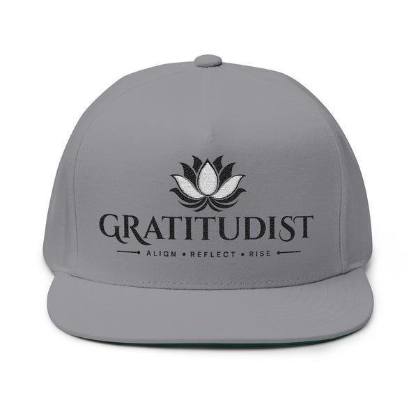 Gratitudist Embroidery Flat Bill Cap