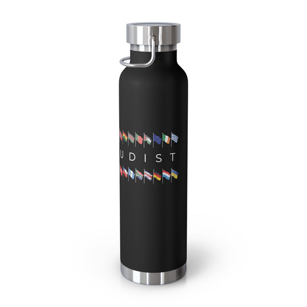 Gratitudist Travel-Inspired Insulated Water Bottle, 22oz Copper Bottle