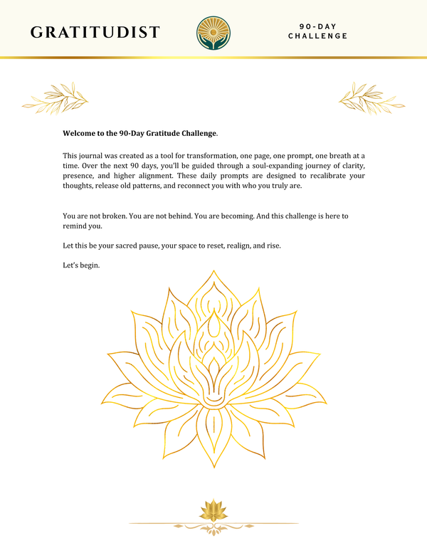 90-Day Gratitude Challenge - TOOLS FOR ALIGNED LIVING EDITION