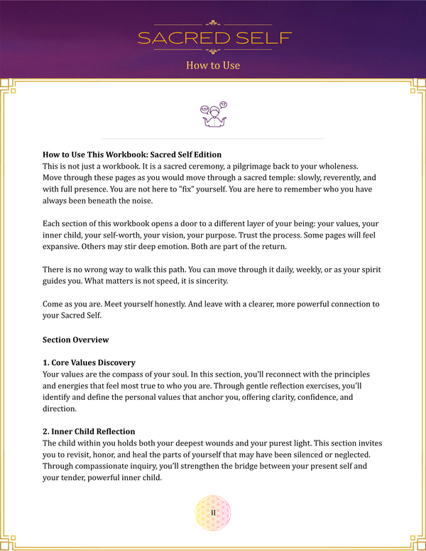 Sacred Self: Identity & Purpose Discovery Workbook