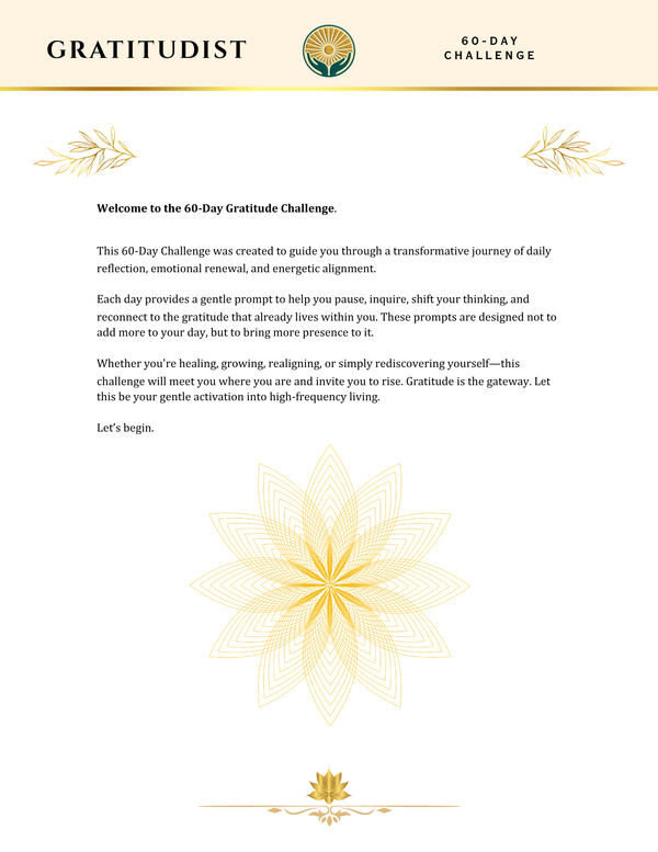 60-Day Gratitude Challenge - TOOLS FOR ALIGNED LIVING EDITION
