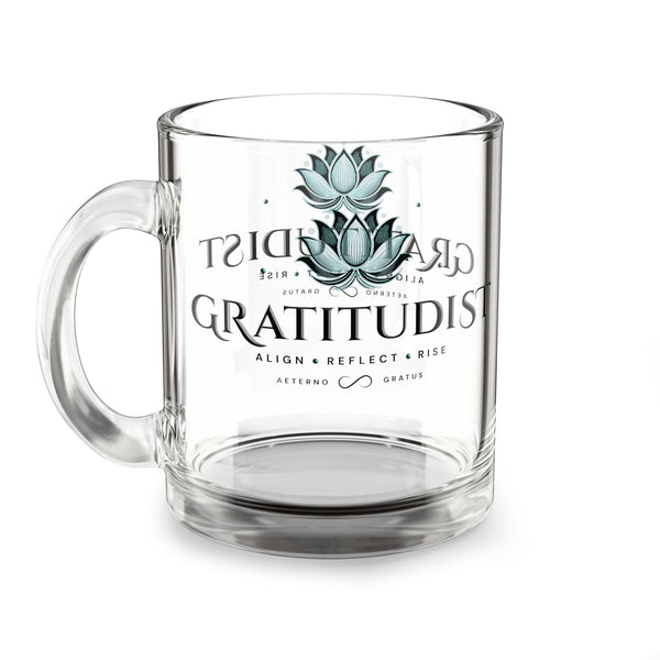 Gratitudist - Align Reflect Rise Glass Mug, 10oz