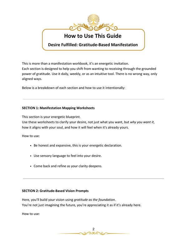 Desire Fulfilled: Gratitude-Based Manifestation Guide