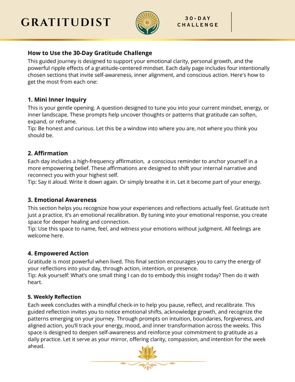 30 Day Gratitude Challenge