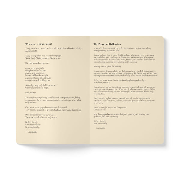 Gratitudist Softcover Journal — Guided Gratitude Notebook with Lotus Design
