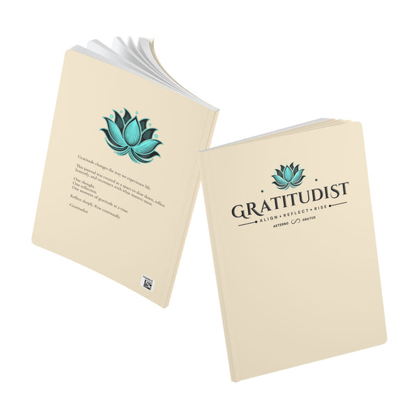 Gratitudist Softcover Journal — Guided Gratitude Notebook with Lotus Design