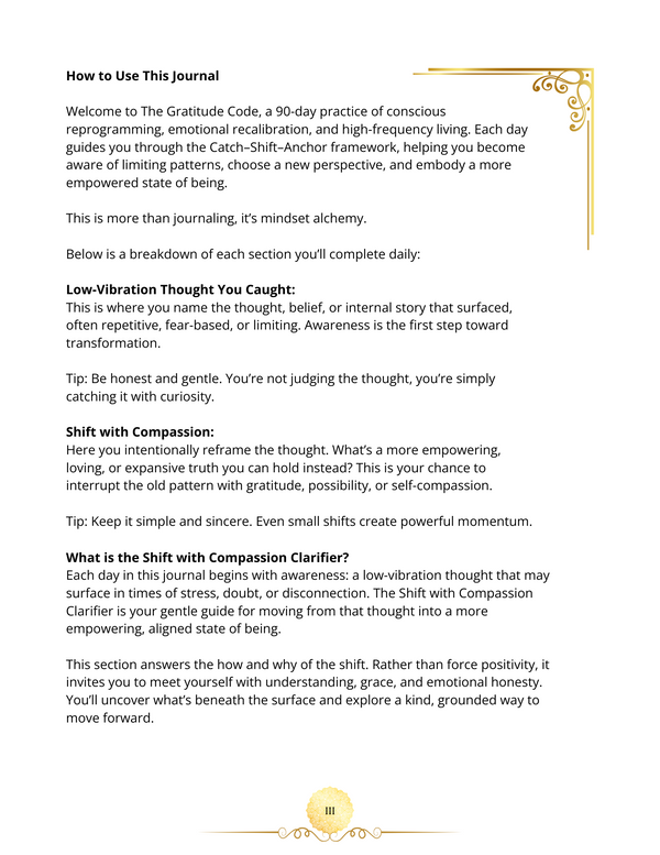 The 90-Day Gratitude Code: High-Frequency Thought Upgrade Journal